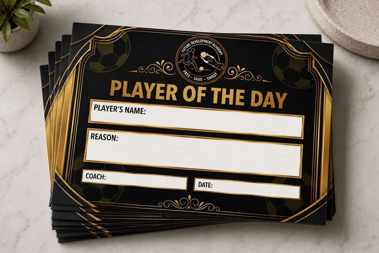 Future Development Academy — Player of the Day cards