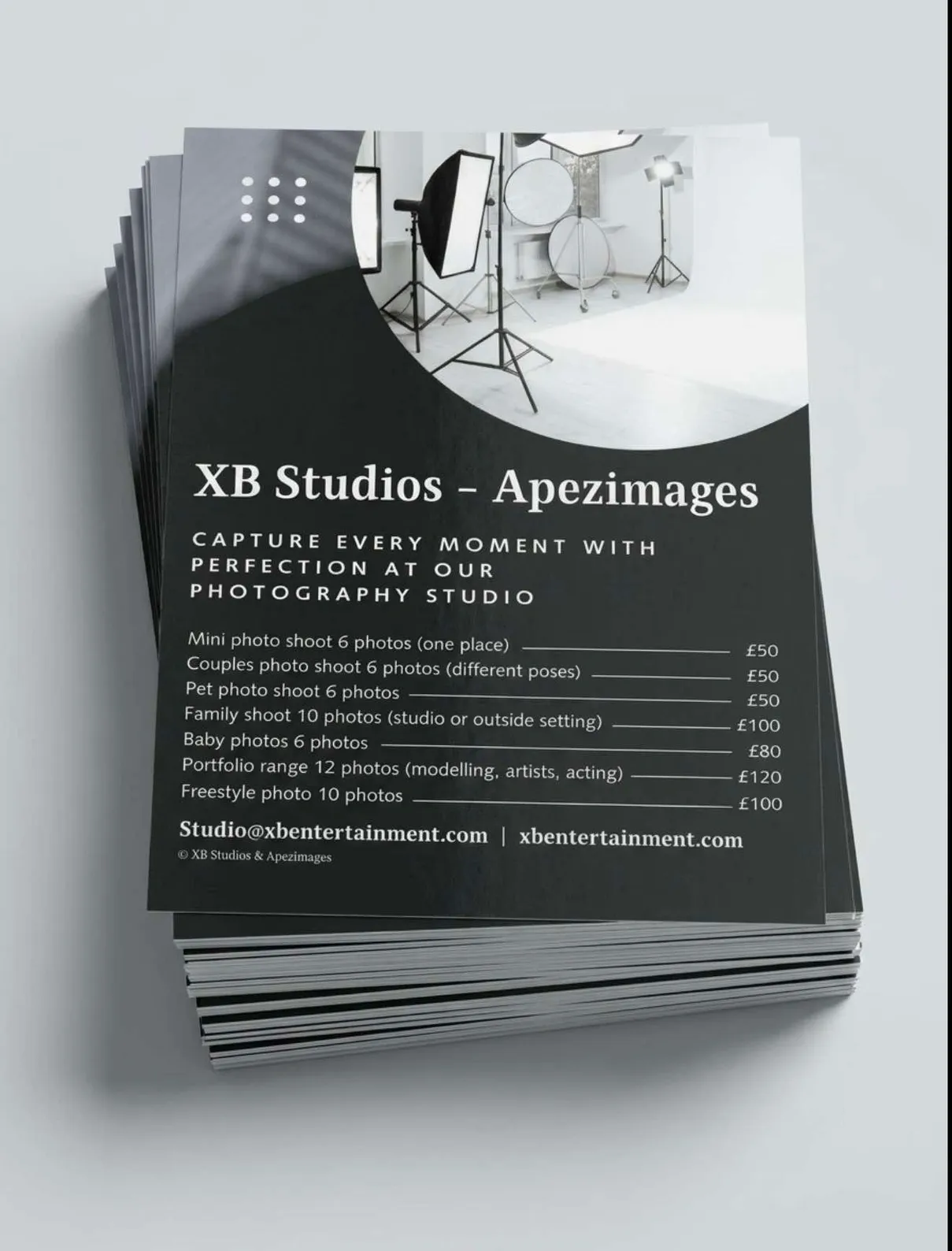 XB Studios — Apezimages photography flyers