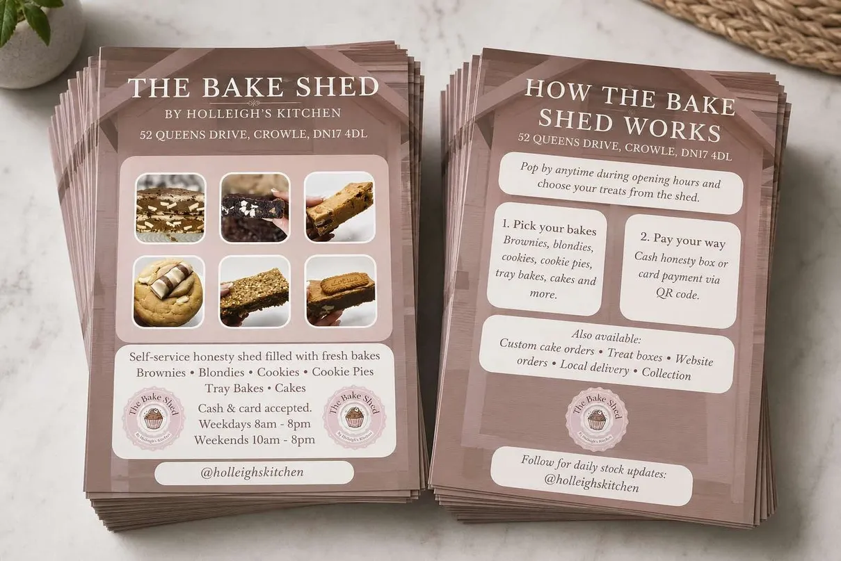 The Bake Shed flyers